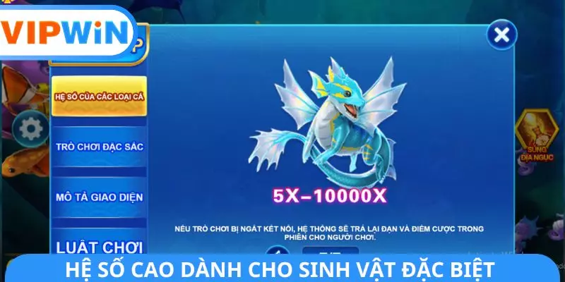 Hệ số cao dành cho sinh vật đặc biệt