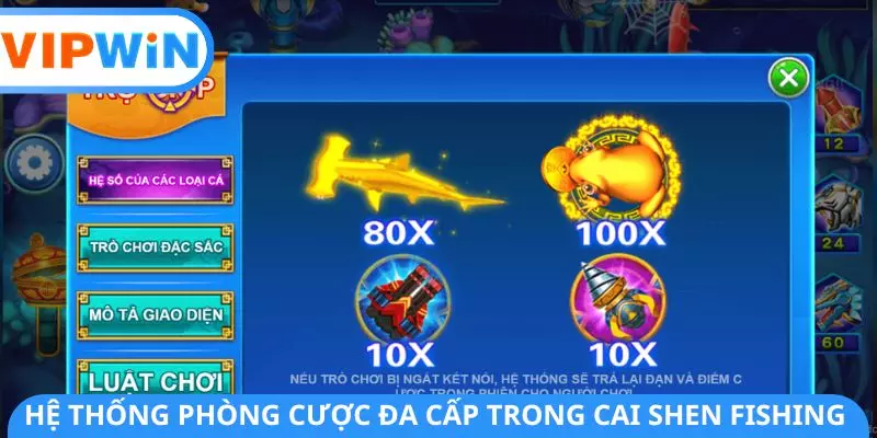 Hệ thống phòng cược đa cấp trong Cai Shen Fishing Hệ thống phòng cược đa cấp trong Cai Shen Fishing