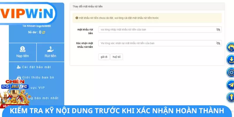 Kiểm tra kỹ nội dung trước khi xác nhận hoàn thành
