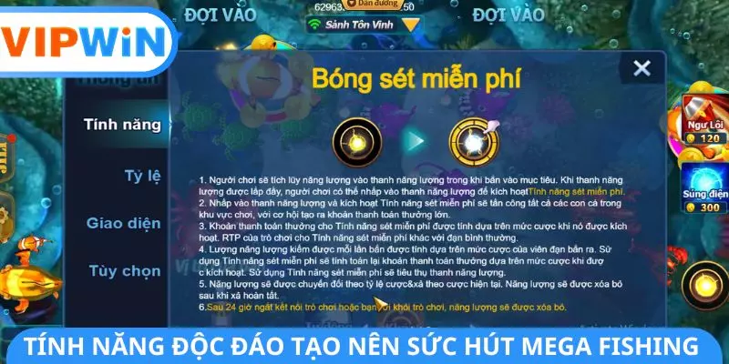 Tính năng độc đáo tạo nên sức hút Mega Fishing Tính năng độc đáo tạo nên sức hút Mega Fishing
